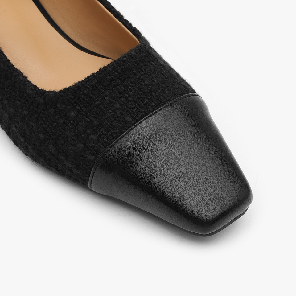 Rowells Tweed Mary jane Flats (1cm)