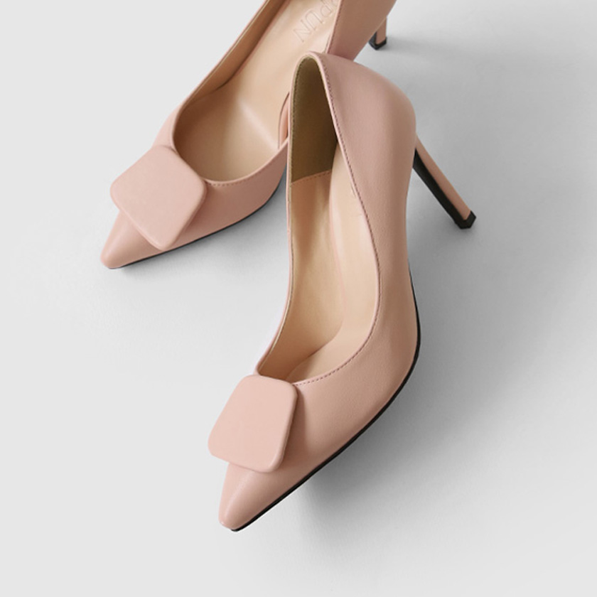 Cameli Square Decoration Stiletto heels (5/7/9cm)