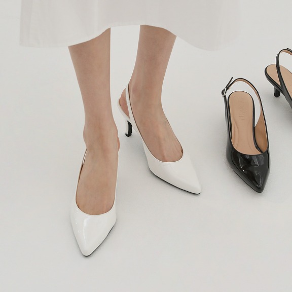 Pteri Enamel Stiletto Slingback heel (5/7cm)