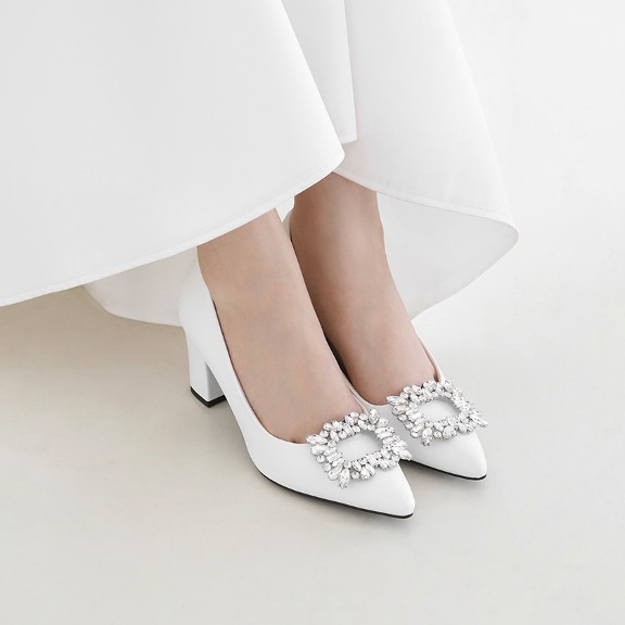 Wide Square Cubic Shoes Brooch