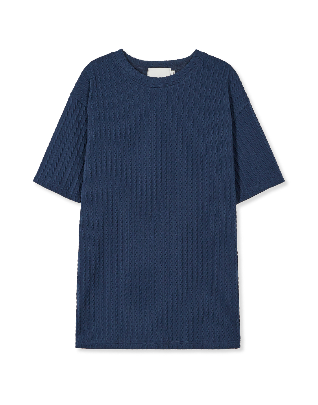 jacquard knit t-shirt blue