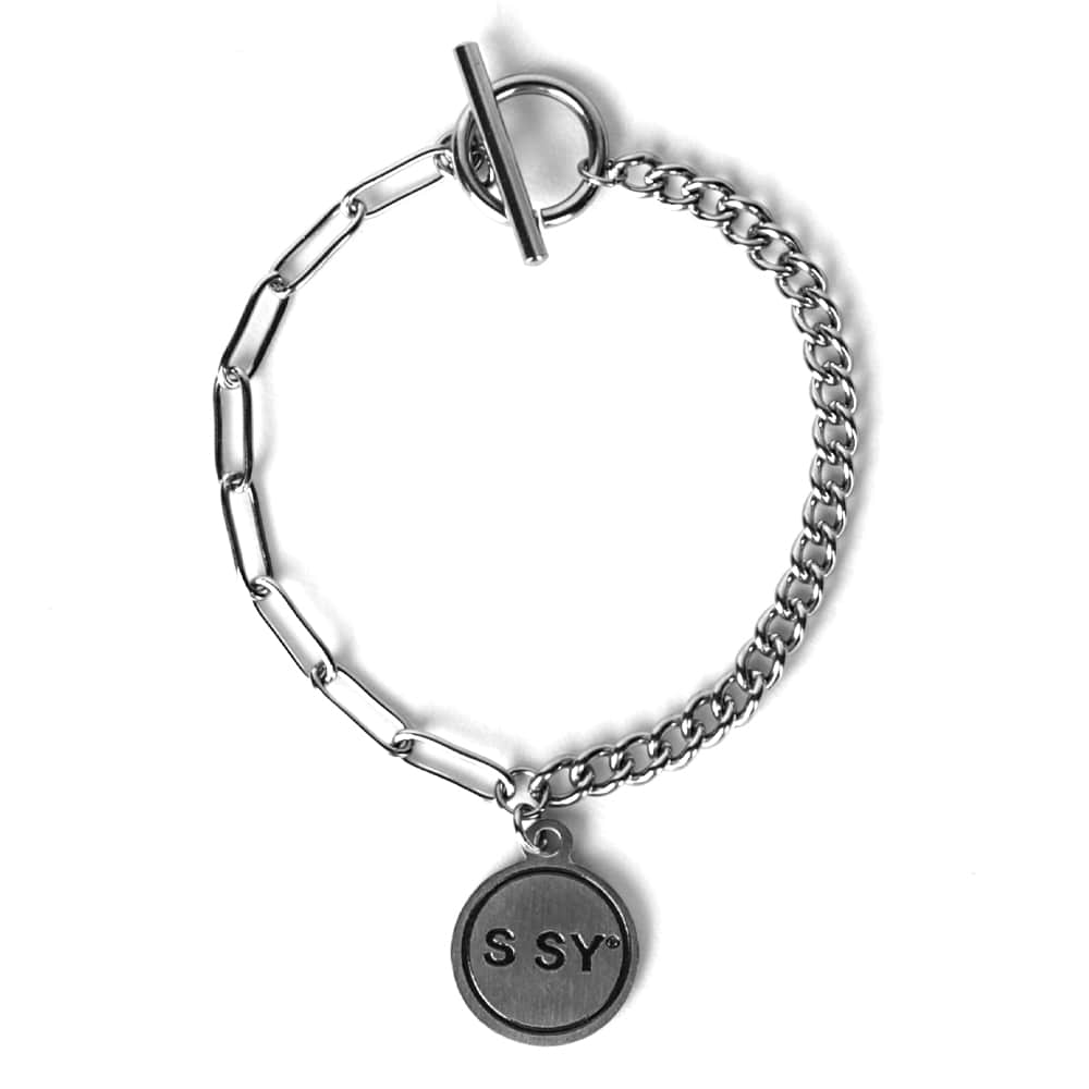 S SY PENDANT LINK CHAIN BRACELET (SURGICAL STEEL)