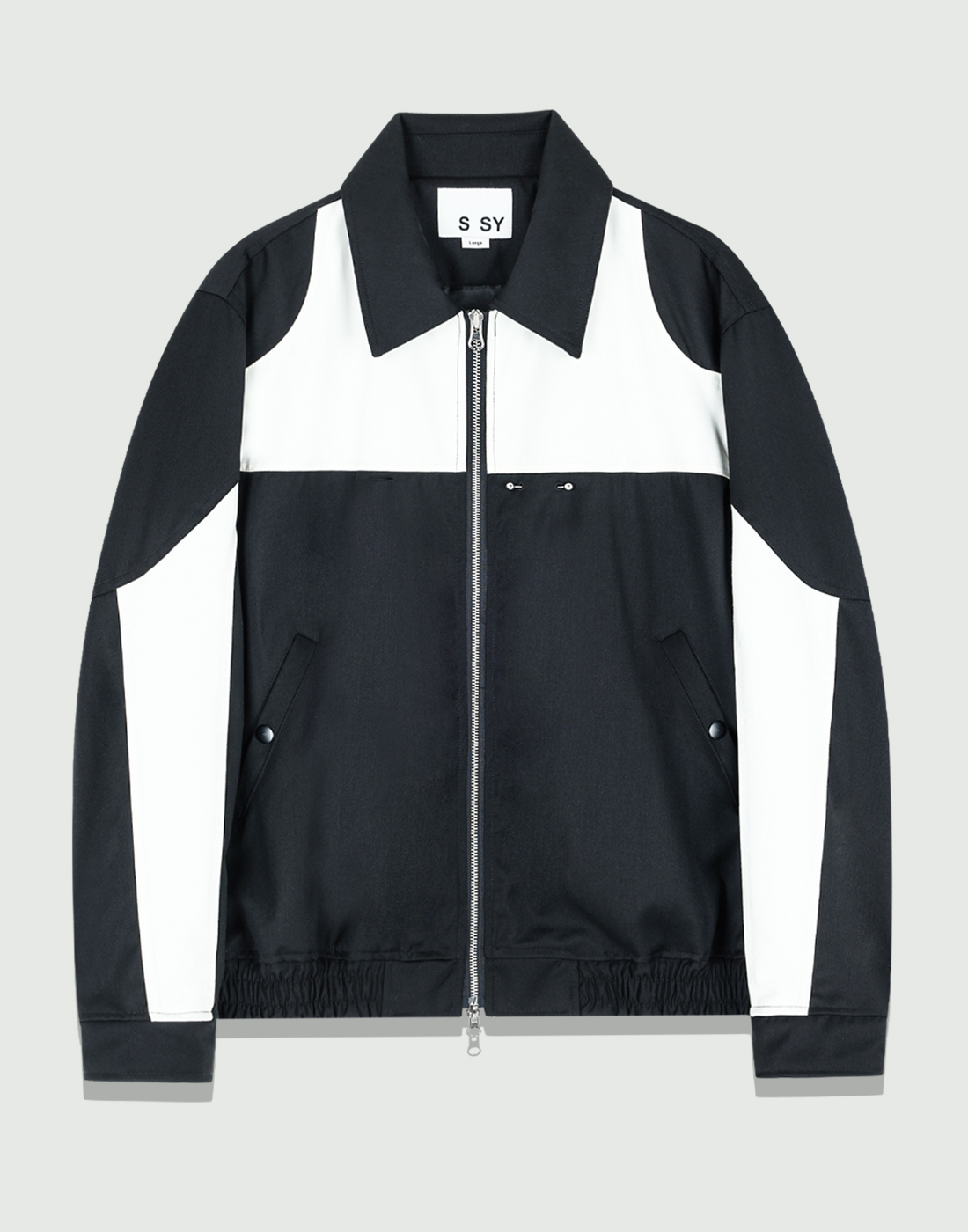 2way pierce biker jacket black