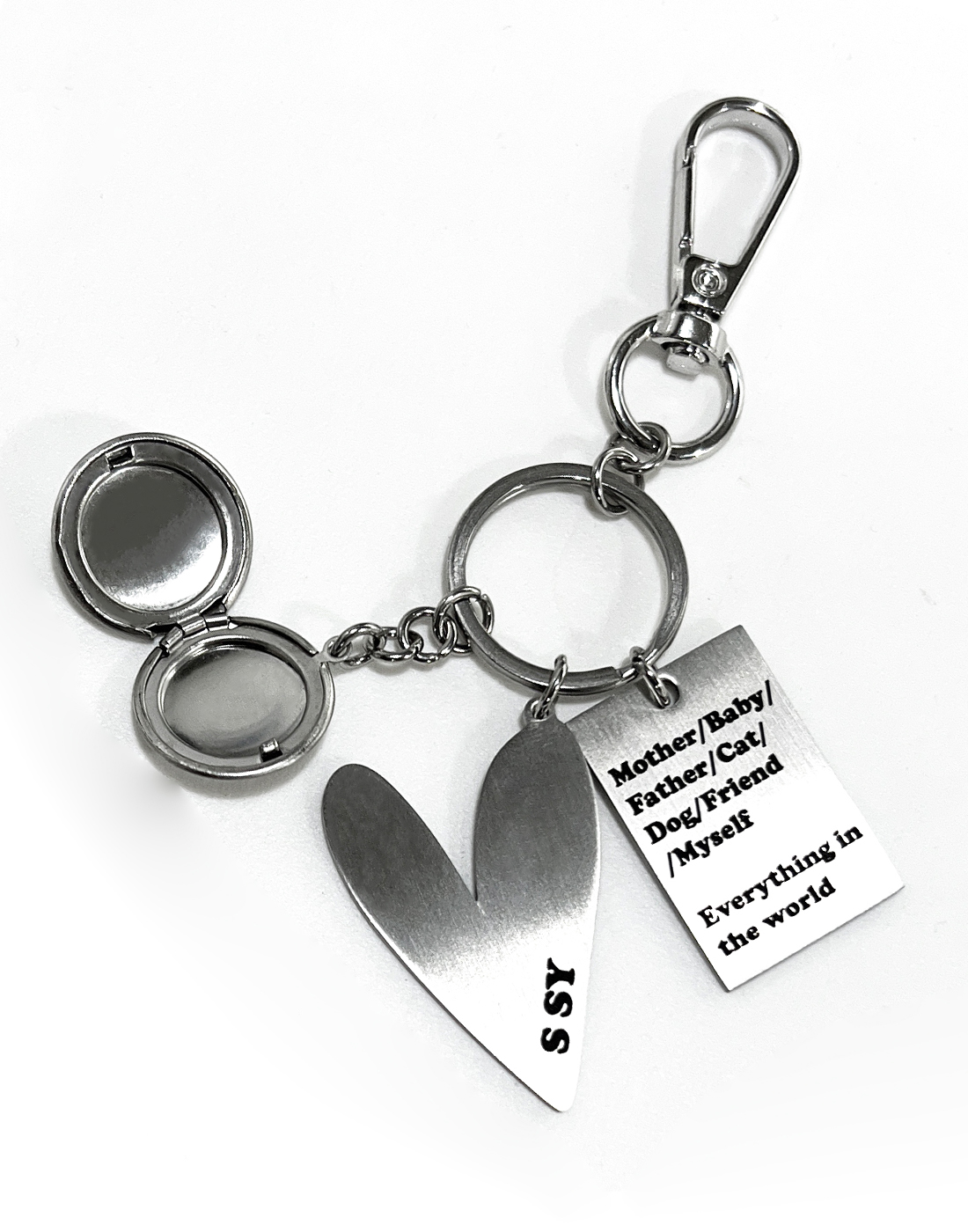 love pendant key ring