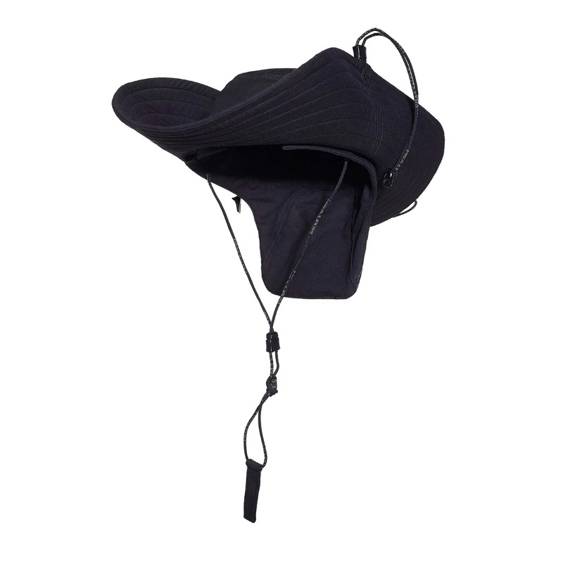 [HAMCUS : 햄커스] Adjustable Brim Cyber Cowboy Hat Phantom Black