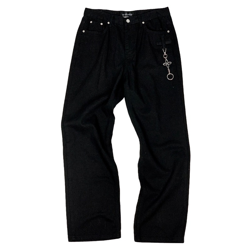 [SURGERY : 써저리] Clover logo keyring jeans Black
