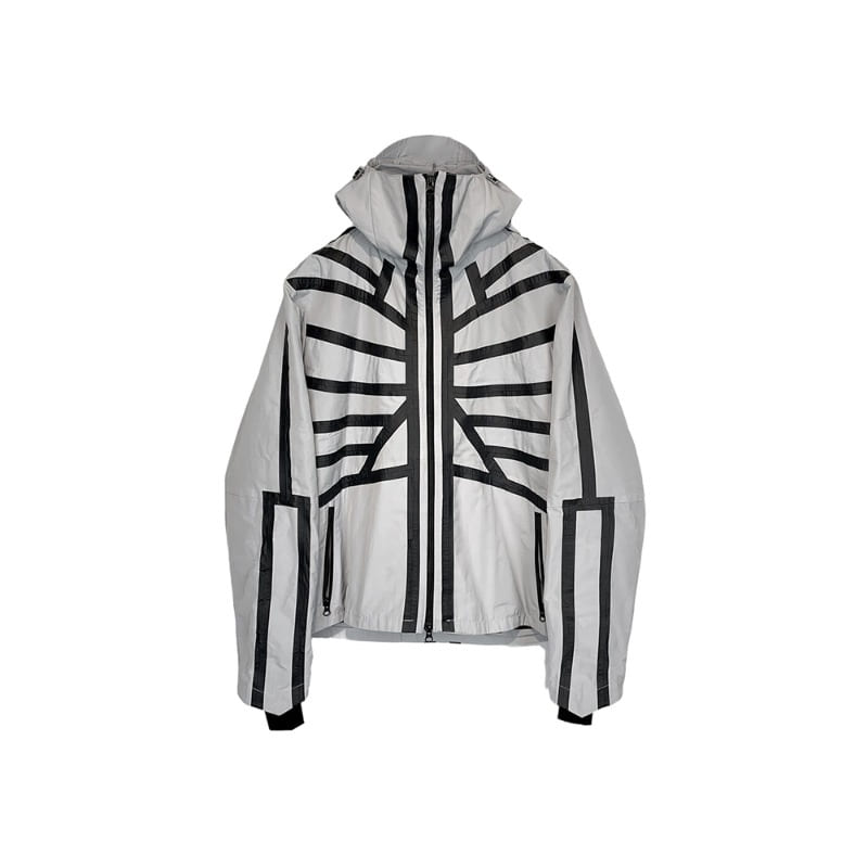[SURGERY : 써저리] skeleton sealed wind breaker jacket light grey