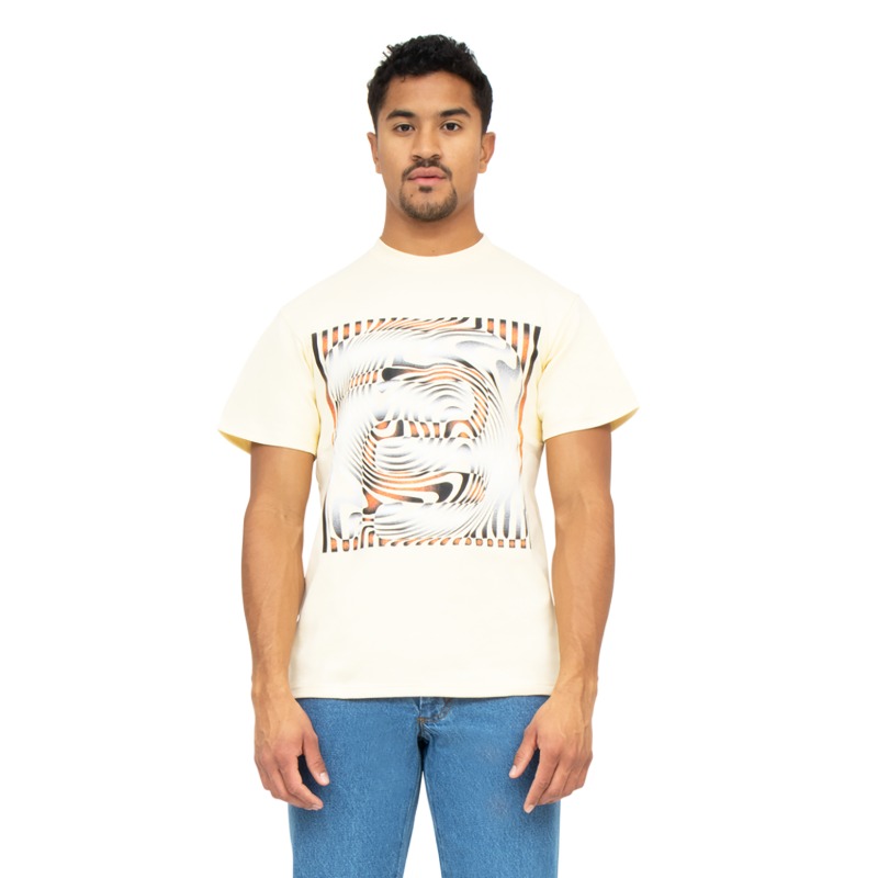 [BARRAGAN : 바라간] Monogram spiral optics t-shirt ivory