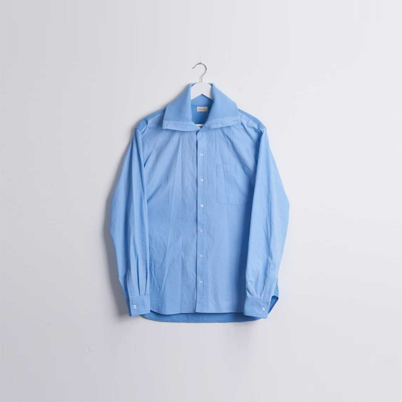 [STEFAN COOKE : 스테판 쿡] Rib-Collar shirt sky blue
