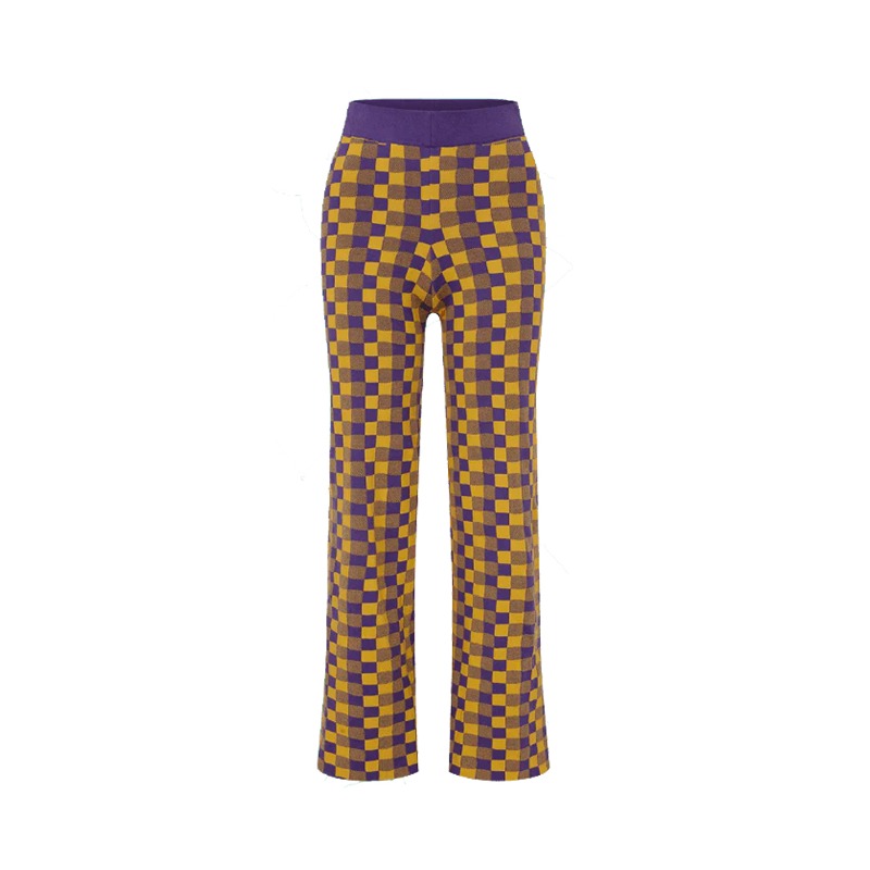 [Vatka : 바트카] TOAST Knit-pants yellow-purple