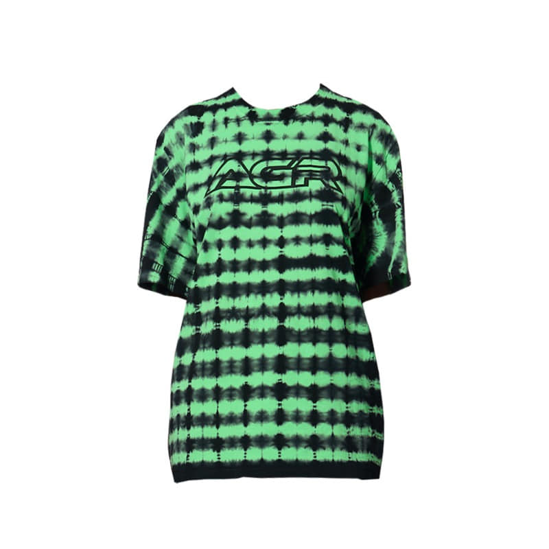 [AGR : 에이지알] AGR Color dyed striped t-shirt green
