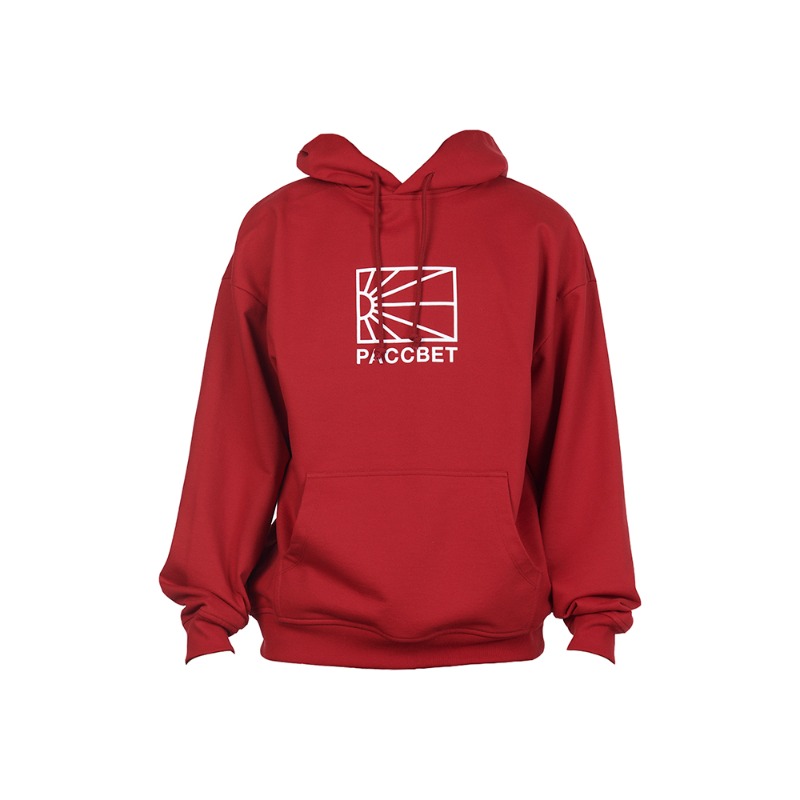 [RASSVET : 라스벳] RASSVET big logo artwork hoodie dark red