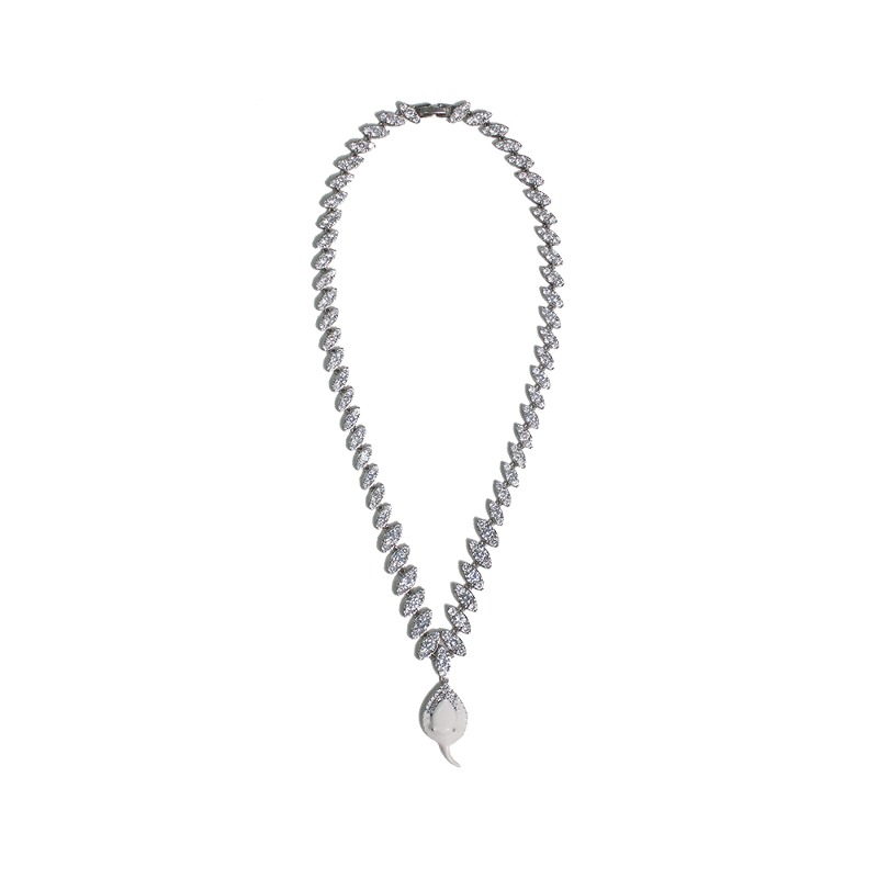[OTTOLINGER : 오토링거] Accessory Diamond Dip Necklace White