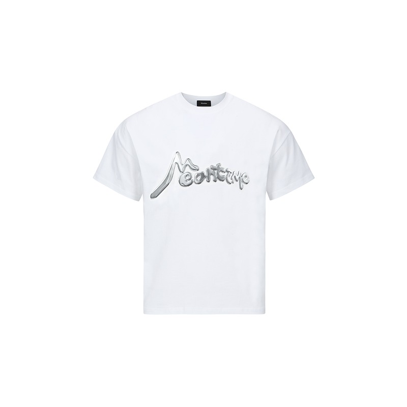 [Meantime : 민타임] Meantime developed 3D Big Logo Applique T-shirt White