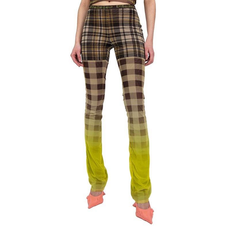 [OTTOLINGER : 오토링거] Knitted Mesh Pants Yellow Plaid