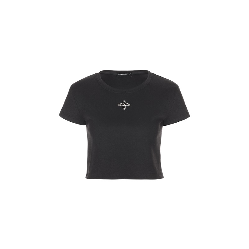 [SURGERY : 써저리] surgery metal clover crop T-shirts &#039;black&#039;