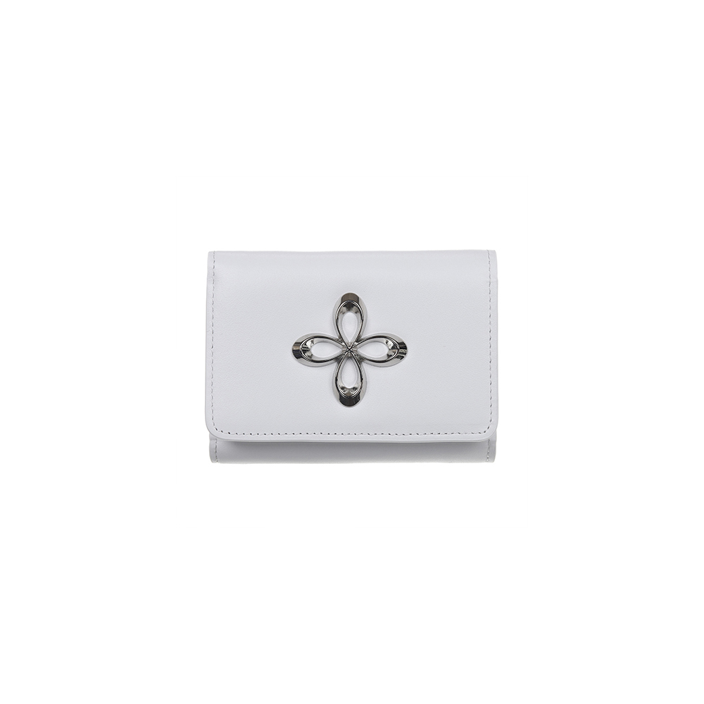 [SURGERY : 써저리] surgery metal clover wallet &#039;white&#039;