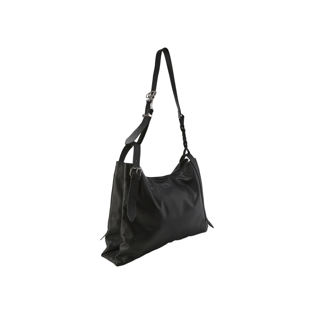 NULLUS : 눌루스] Brass Knuckle Tote Bag Black - SAMPLAS