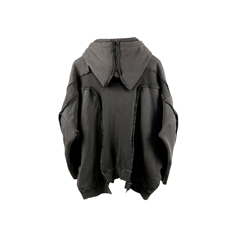 [SURGERY : 써저리] Remake Over Pigment Hood Jacket Charcoal