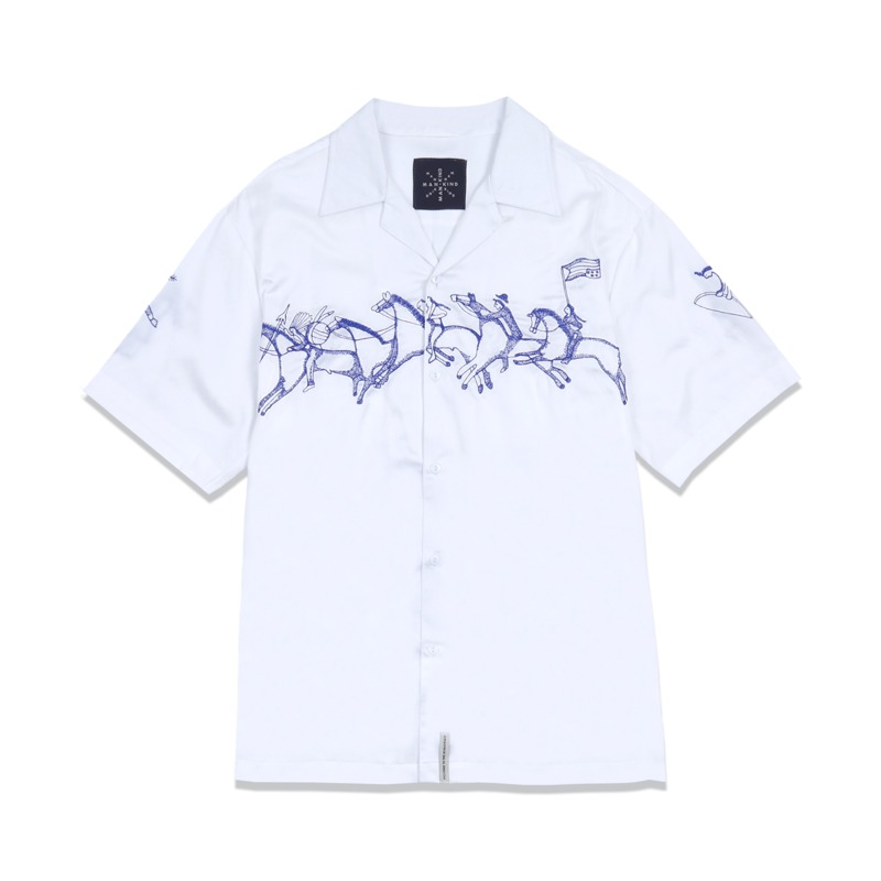 [MANKIND : 맨카인드] MUSKET Artwork Embroidery Short Sleevs Shirt White