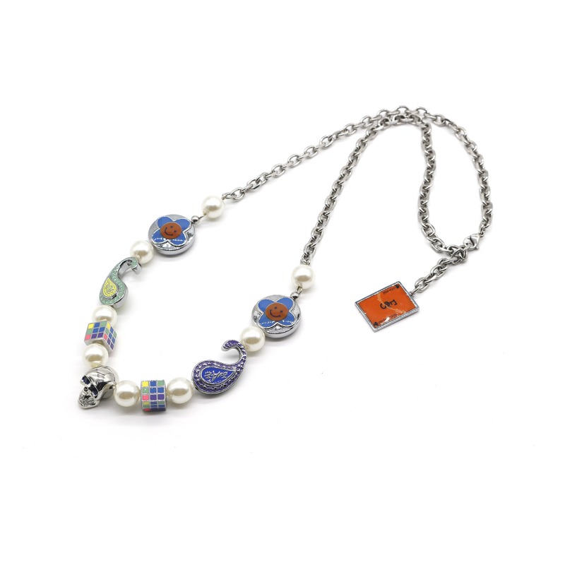 [3차분 입고완료][SALUTE X EVAE+ MOB : 살루트 X 이배몹] Bandana Color Paisley Charms Necklace