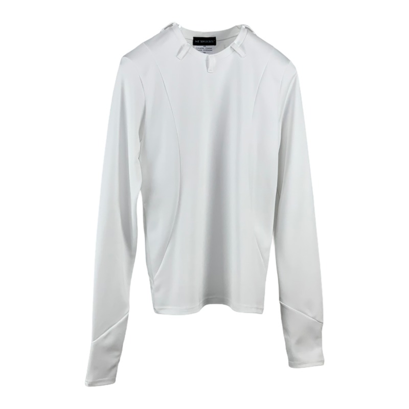 [SURGERY : 써저리] Belt Roof Neck LST-shirt White