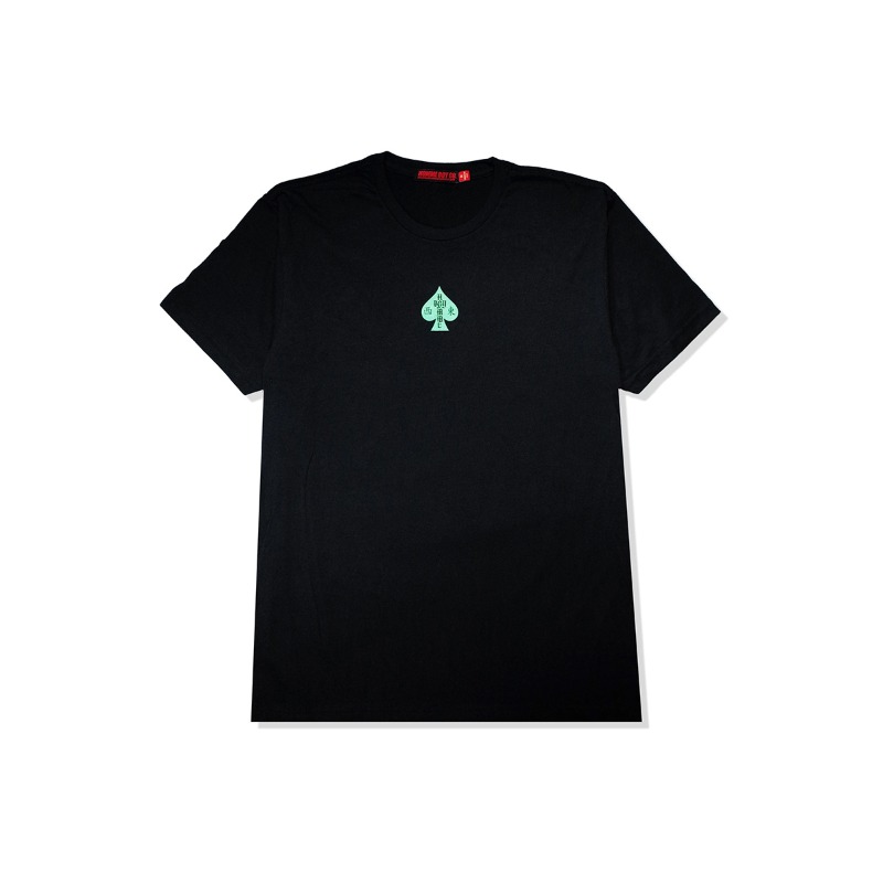 [HOMME BOY CO : 옴므보이] Tee. 45 &#039;Spade Logo&#039; T-shirt Black