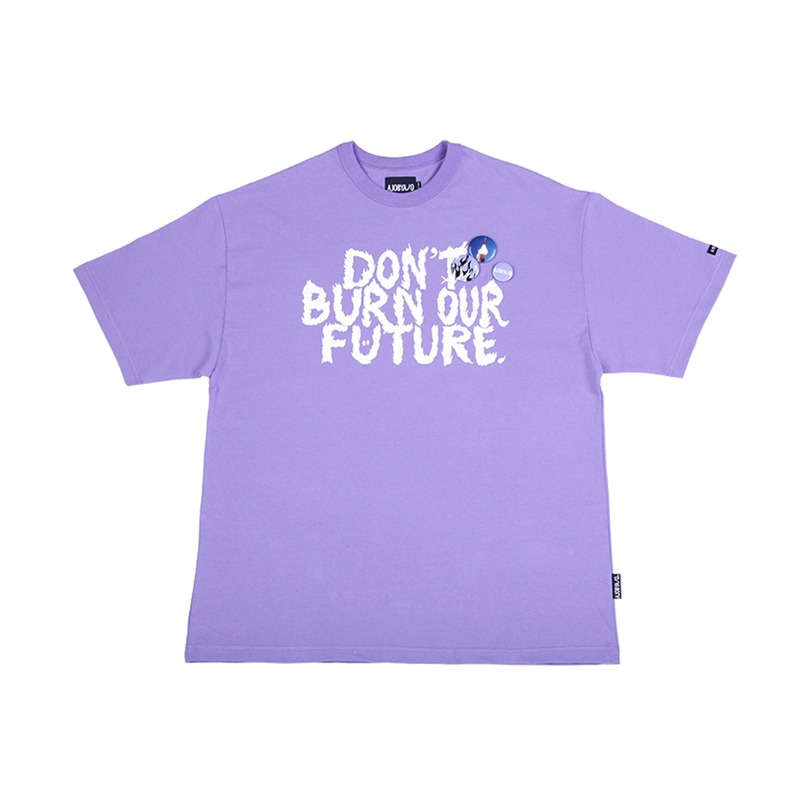 [AJOBYAJO : 아조바이아조] Slogan T shirt Lilac