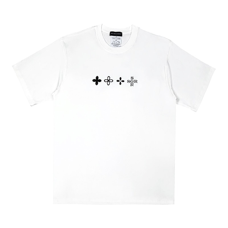 [SURGERY : 써저리] Monogram clover logo t-shirts White