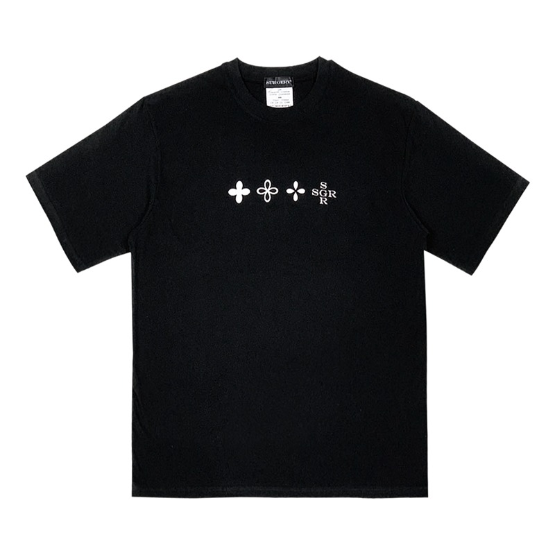[SURGERY : 써저리] Monogram clover logo t-shirts Black