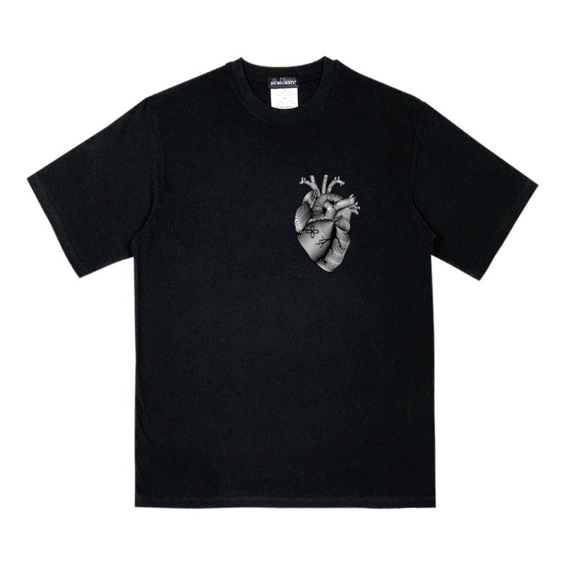 [SURGERY : 써저리] Heart t-shirts Black