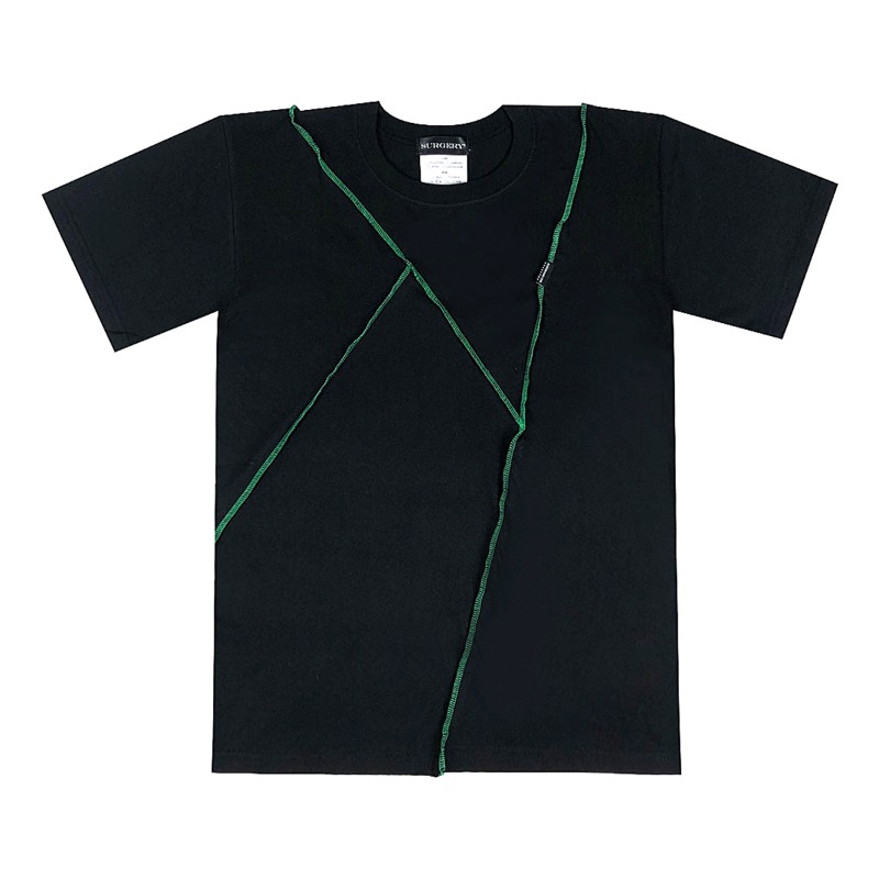 [SURGERY : 써저리] label stitch t-shirts Black