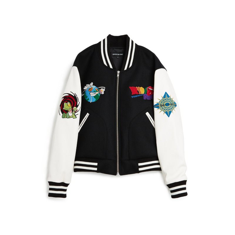 [12/13 출고예정][SUNDAY OFF CLUB : 선데이오프클럽] THE THIRD EYE Embroidered Quilted Varsity Jacket