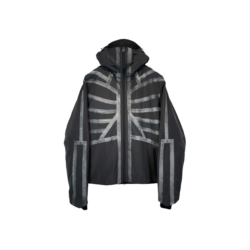 [SURGERY : 써저리] skeleton sealed wind breaker jacket dark grey
