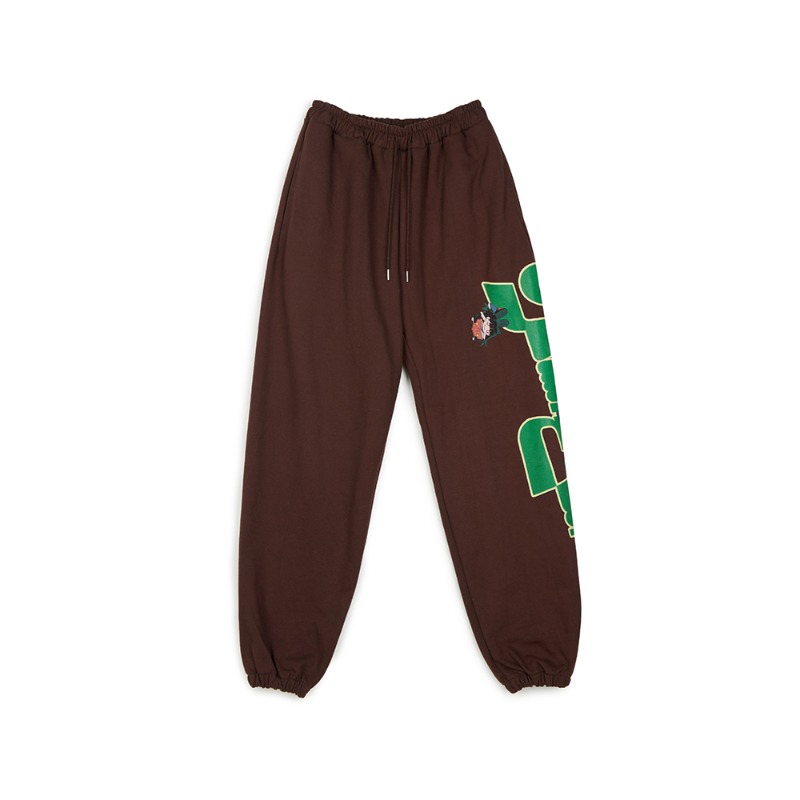 [SUNDAY OFF CLUB : 선데이 오프 클럽]  THE WITCH Heavy Weight Fleece Sweat Pants - Hickory Brown
