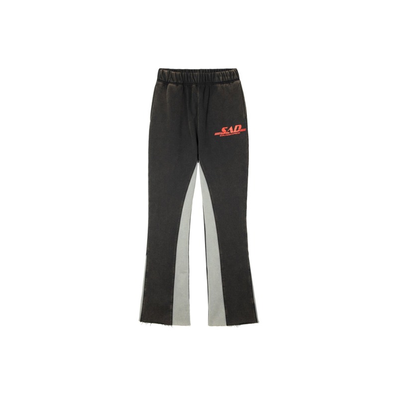 [SALUTE : 살루트] SAD EXPRESS in-line fabric detail sweatpants washed black