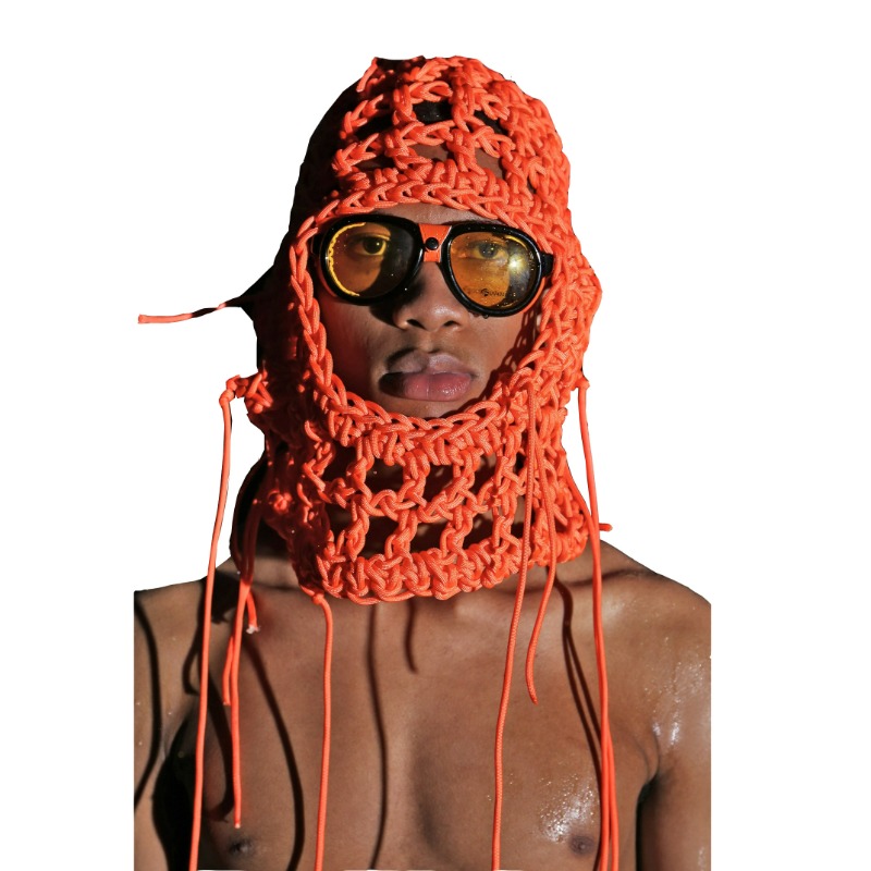 [Christian Stone : 크리스챤 스톤] PARACHORD Crochet balaclava Orange