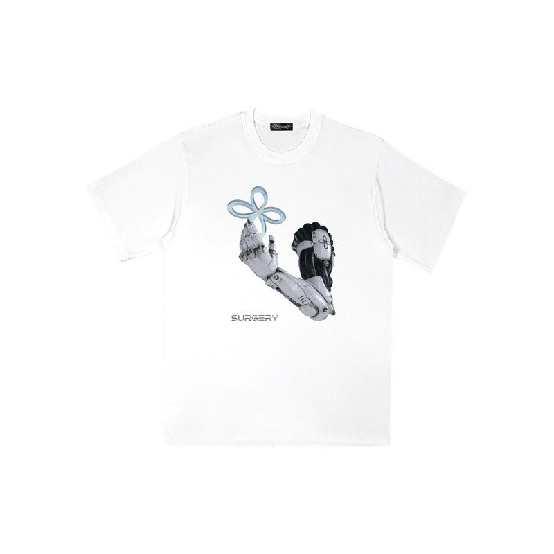 [SURGERY : 써저리] cyborg arm T-shirts &#039;white&#039;