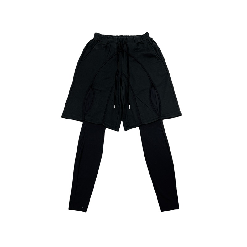 [SURGERY : 써저리] surgery curve layered shorts leggings &#039;black&#039;