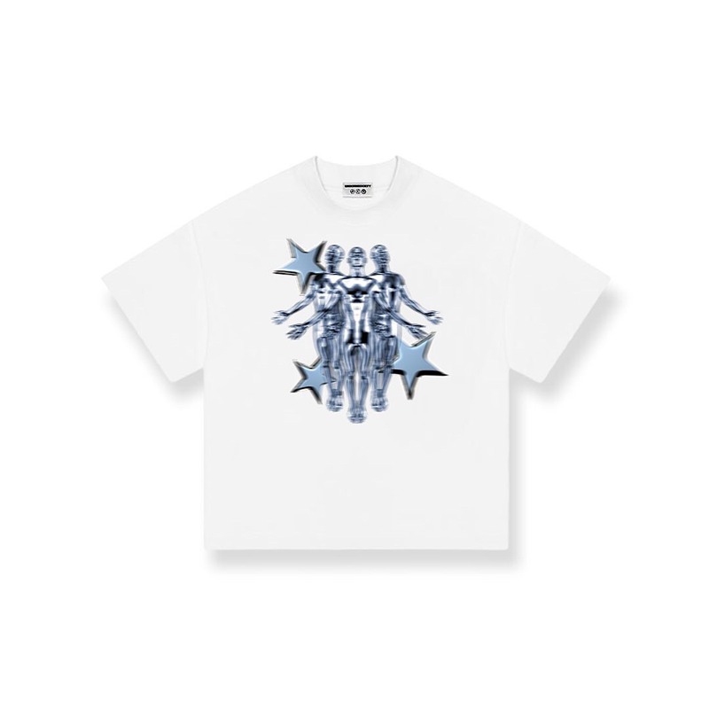 [UNBORN SOCIETY : 언본소사이어티] &#039;Flying Entities&#039; White T-shirt
