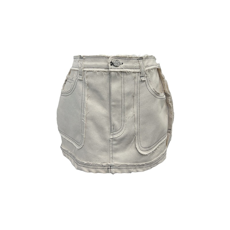 [SURGERY : 써저리] dekki mini skirts pants &#039;ivory&#039;