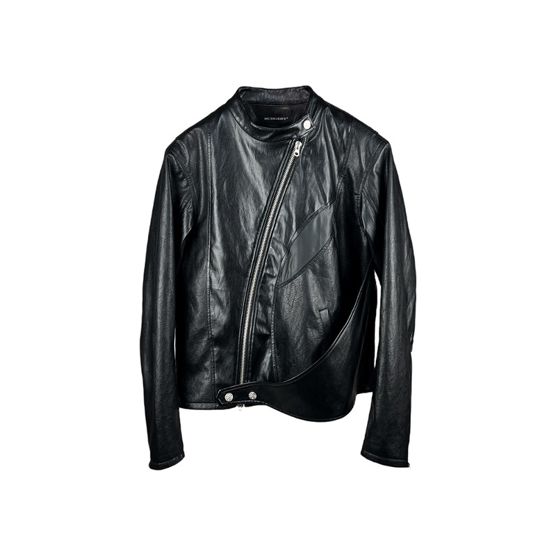 [SURGERY : 써저리] curve layered rider jacket &#039;black&#039;
