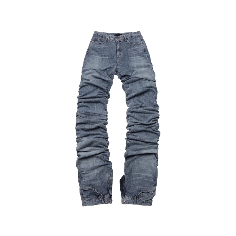 [SURGERY : 써저리] surgery long length double jeans &#039;grey blue&#039;