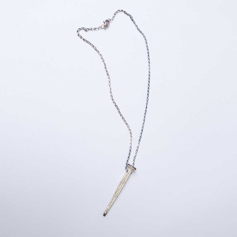 [CARNET ARCHIVE : 카르넷 아카이브] Plastered nail 925 silver necklace