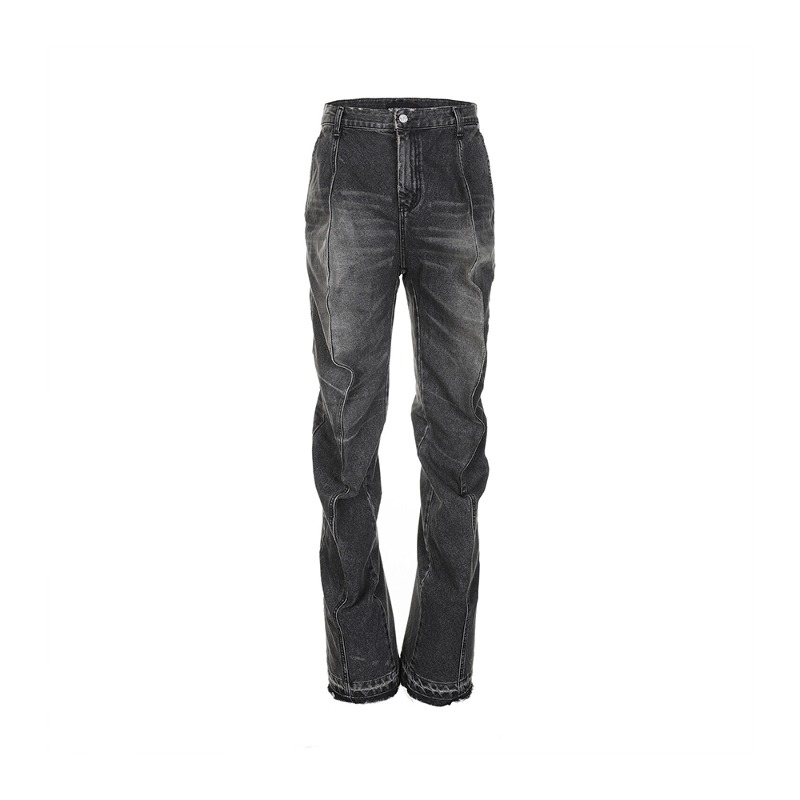 [SURGERY : 써저리] surgery curved denim jeans &#039;black denim&#039;