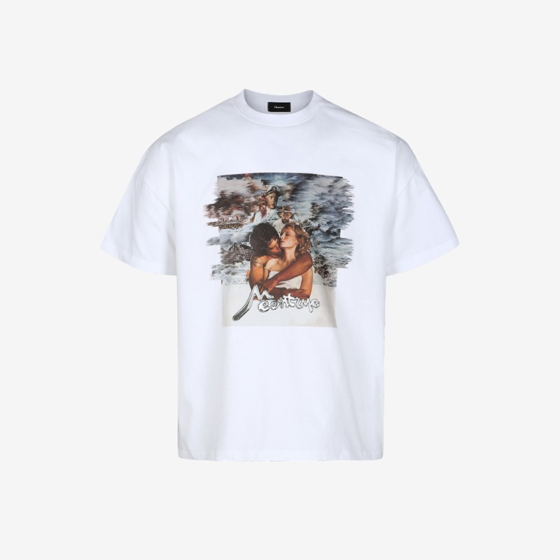 [Meantime : 민타임] &#039;Tide&#039; 3D Applique T-shirt White