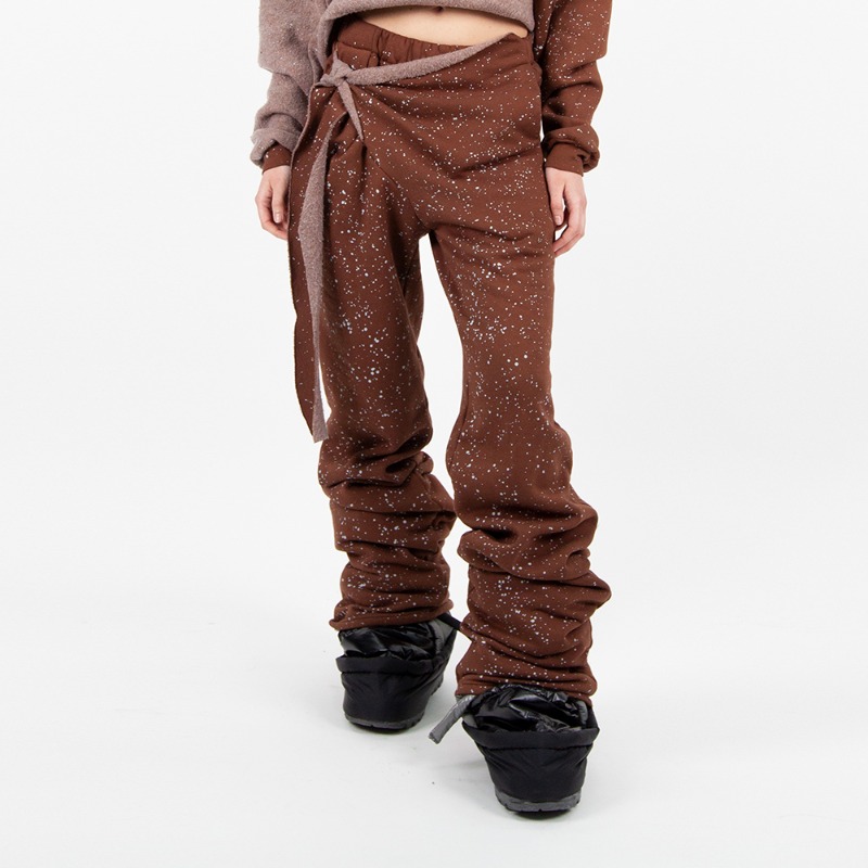 [OTTOLINGER : 오토링거] Knitted otto wrap sweatpants sprinkles