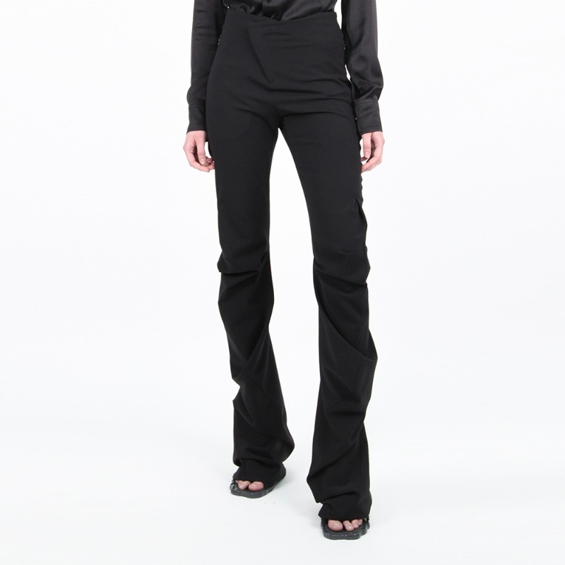 [OTTOLINGER : 오토링거] Wooven 3d drape suit trousers black