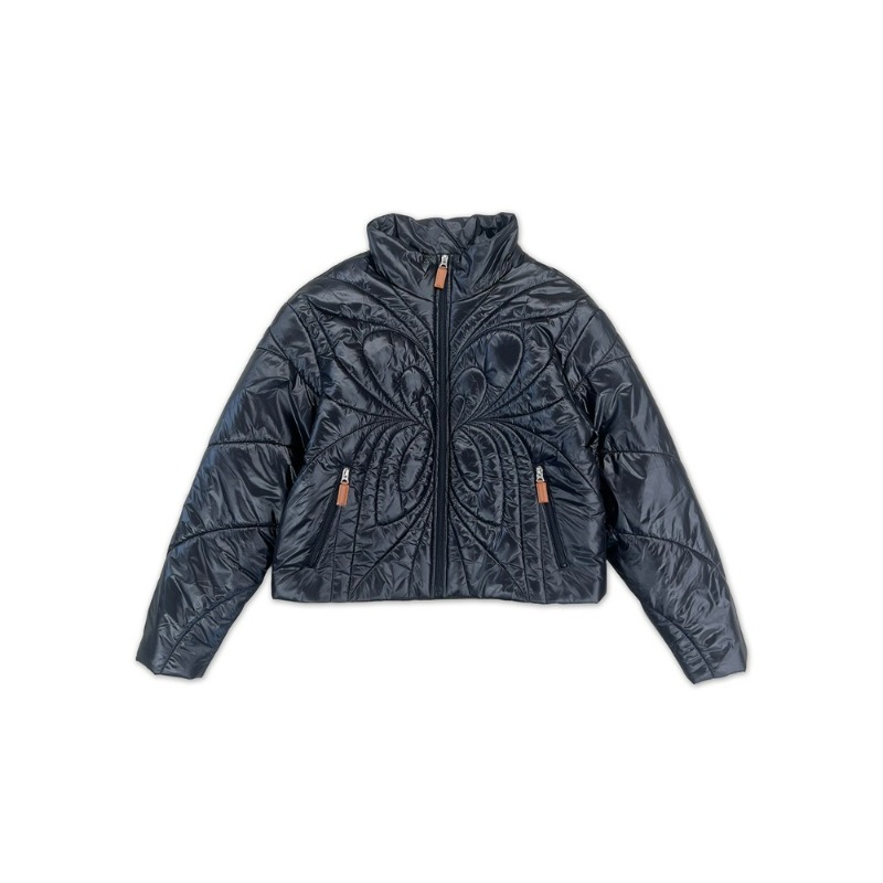 [UMAMIISM : 우마미즘] Butterfly multi structure pattern quilted jacket black