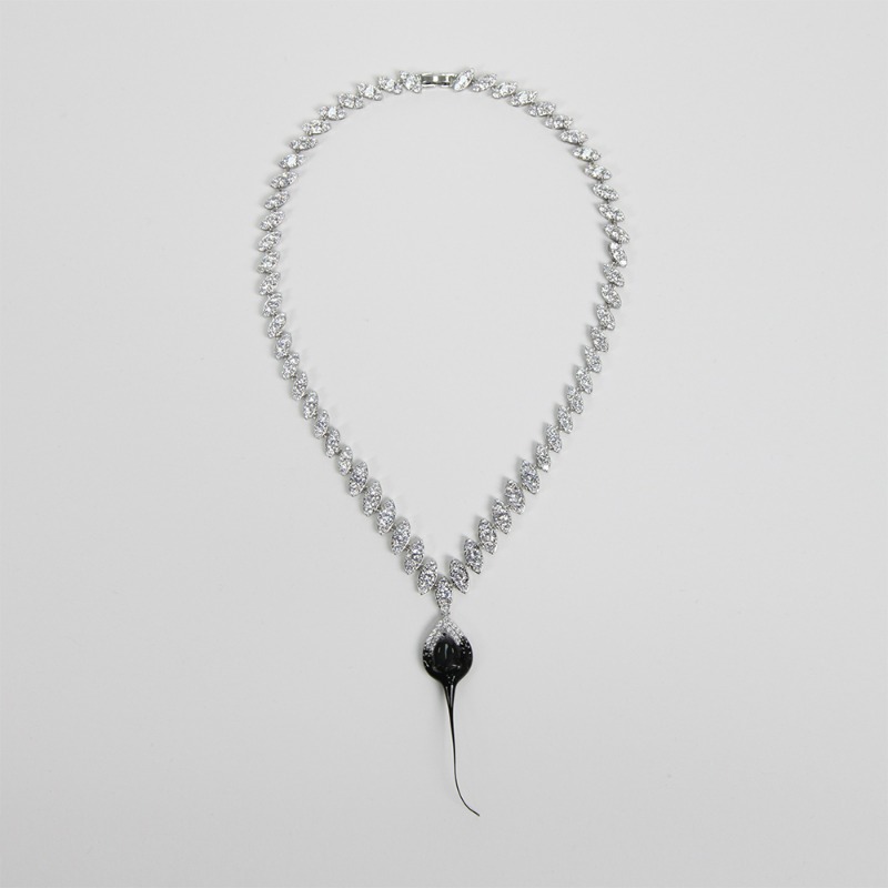 [OTTOLINGER : 오토링거] Diamond dip ice necklace black